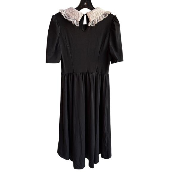 Scarlet Darkness Gothic Wednesday Addams Style Dress with Lace Collar size S - Picture 12 of 12